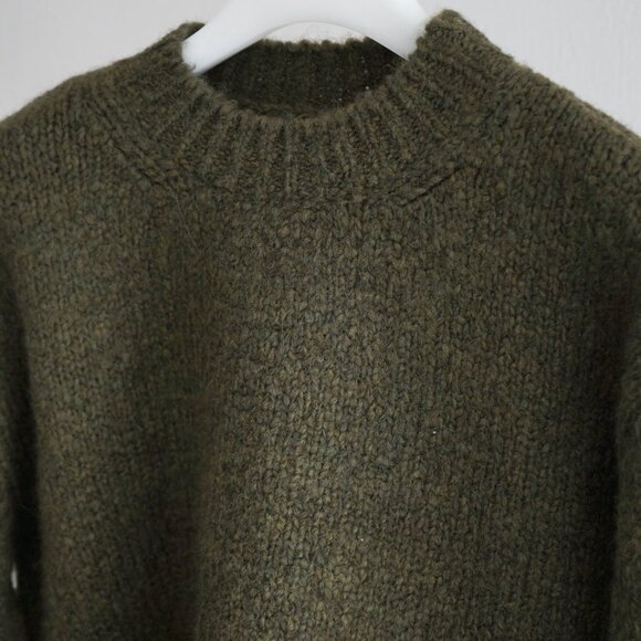 NWT Paloma Wool 1 Besito Intarsia Crewneck Alpaca Khaki Sweater Size M - Picture 5 of 14